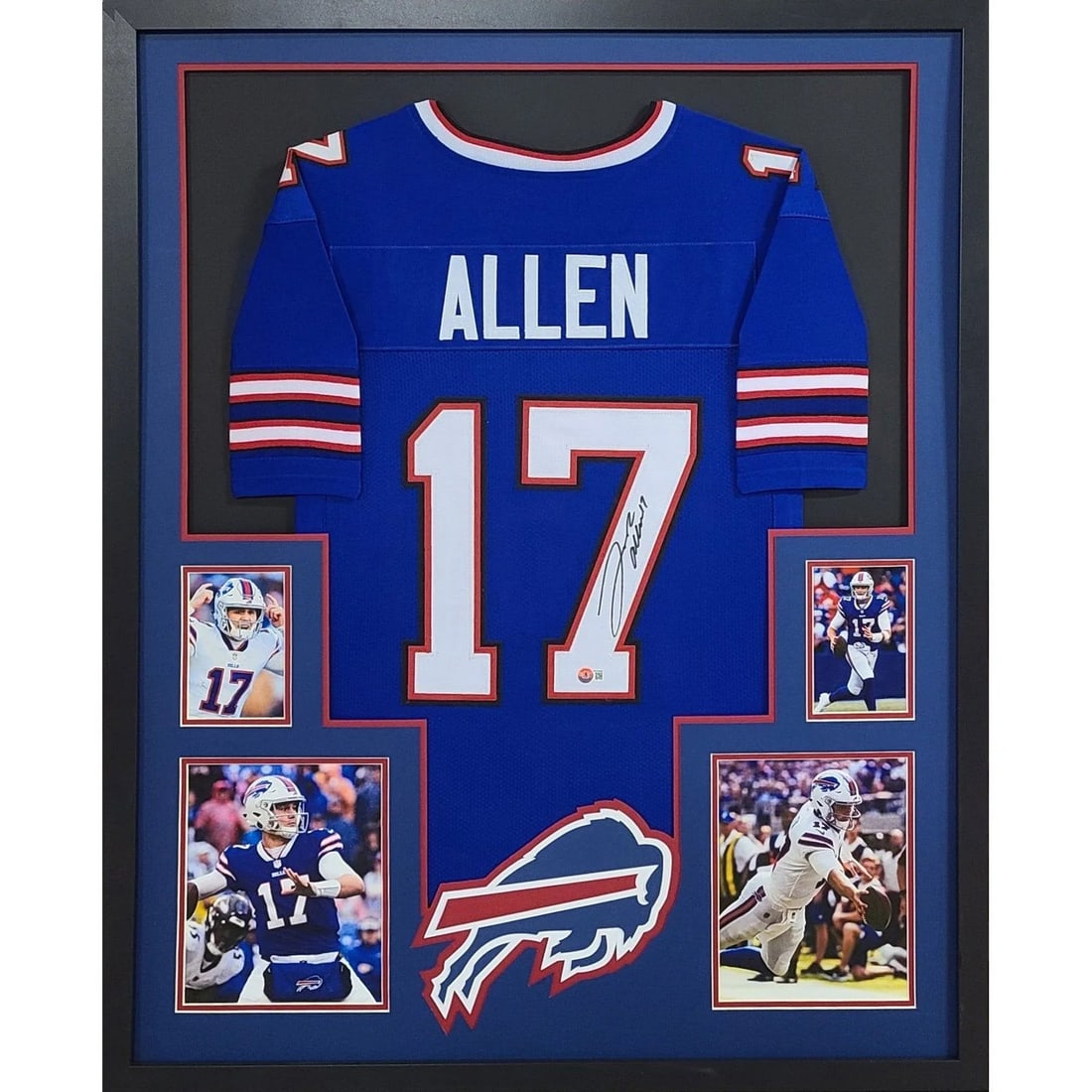 Framed Buffalo Bills Jersey Signed by Josh Allen Beckett Authenticated (1 of 2)