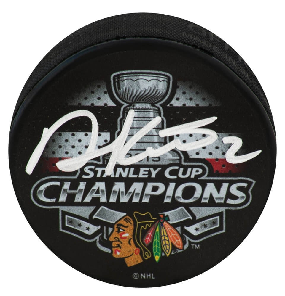 Duncan Keith Signed Blackhawks 2015 Stanley Cup Puck with COA (1 of 1)