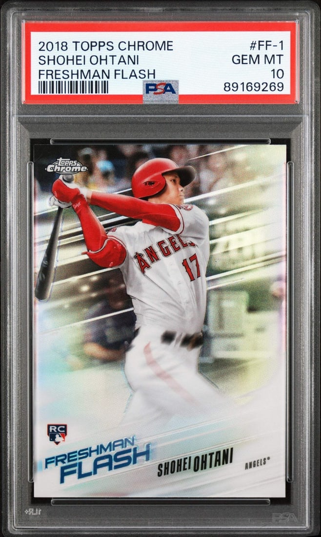 PSA 10 Graded 2018 Topps Chrome Shohei Ohtani Freshman Flash Card (1 of 2)