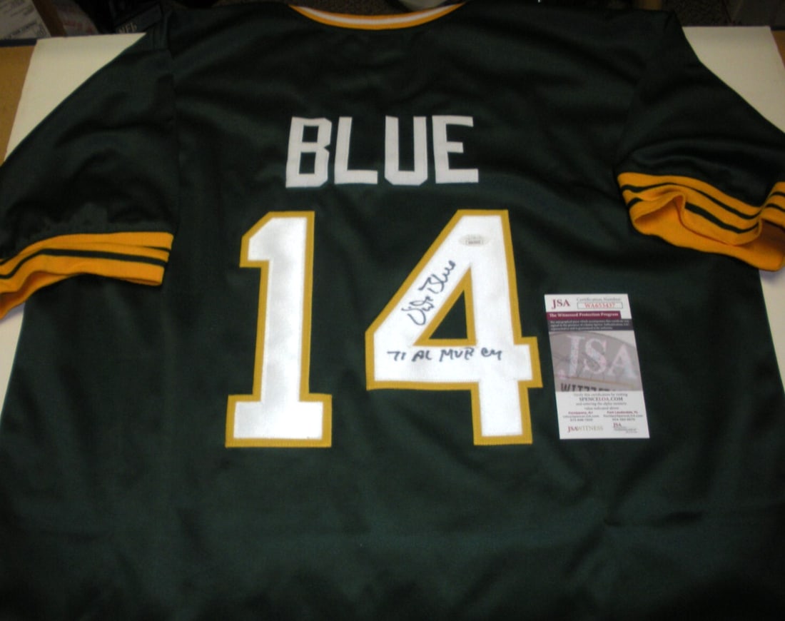 Sal Bando Signed Oakland Athletics 1971 AL MVP Jersey JSA COA: Sal Bando Signed Oakland Athletics 1971 AL MVP Jersey JSA COA Celebrate the legacy of Sal Bando with this signed jersey from the Oakland Athletics. This original jersey commemorates Bando's illustriou