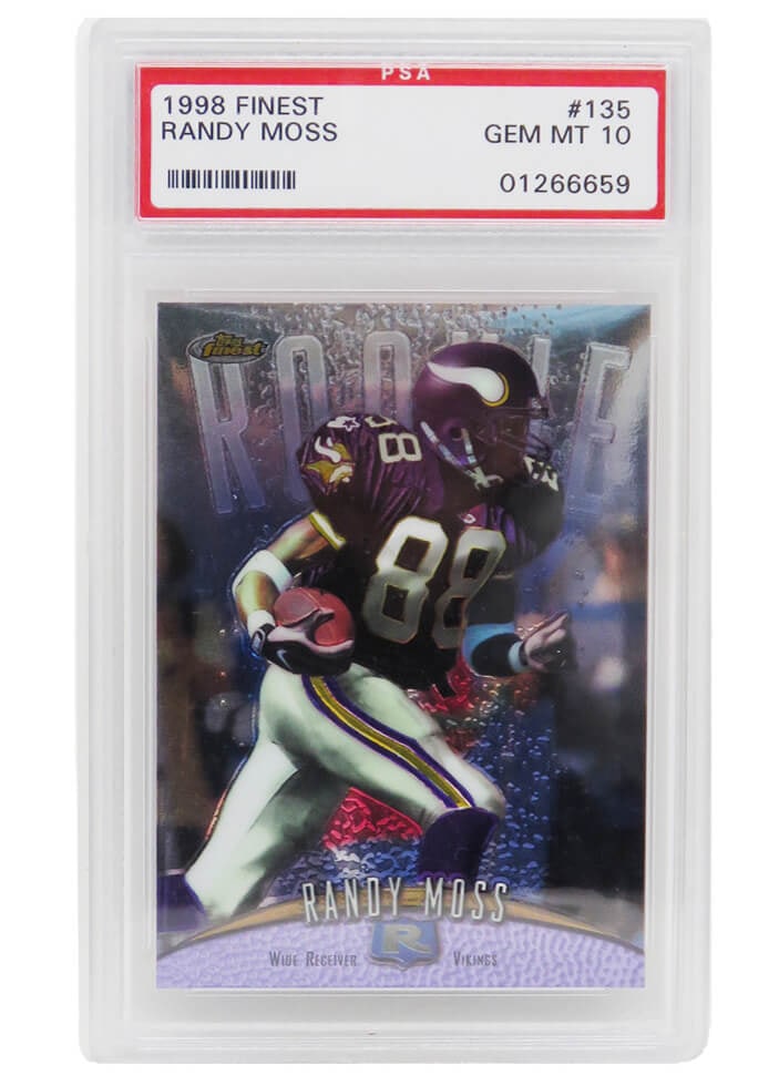Randy Moss 1998 Topps Finest RC #135 PSA 10 Gem Mint Football Card (1 of 2)