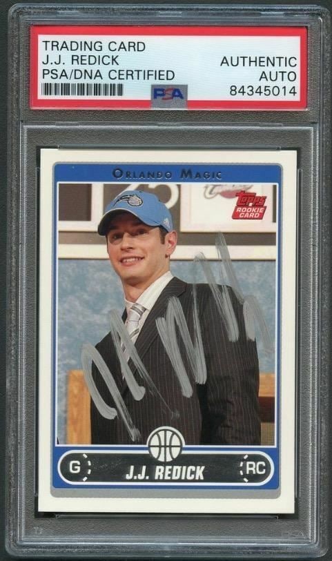 2006-07 Topps #240 J.J. Redick Autographed Card PSA Authenticated: 2006-07 Topps #240 J.J. Redick Autographed Card PSA Authenticated This is a 2006-07 TOPPS #240 basketball card featuring the signature of J.J. Redick, a former player for the Orlando Magic. The autogr