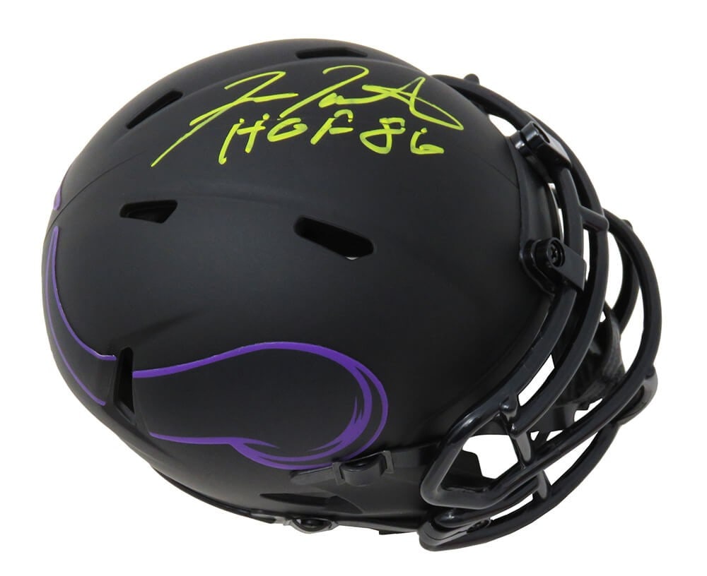 Fran Tarkenton Signed Vikings Eclipse Mini Helmet HOF 86 COA (1 of 1)