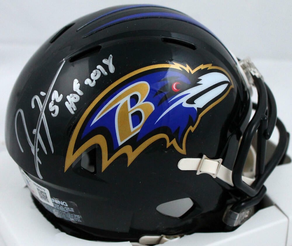 Baltimore Ravens Mini Helmet Signed by Ray Lewis HOF Beckett Authenticated (1 of 5)