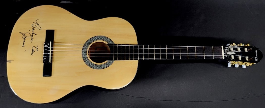 Barbara Eden Autographed Guitar from I Dream of Jeannie Beckett Authenticated (1 of 5)