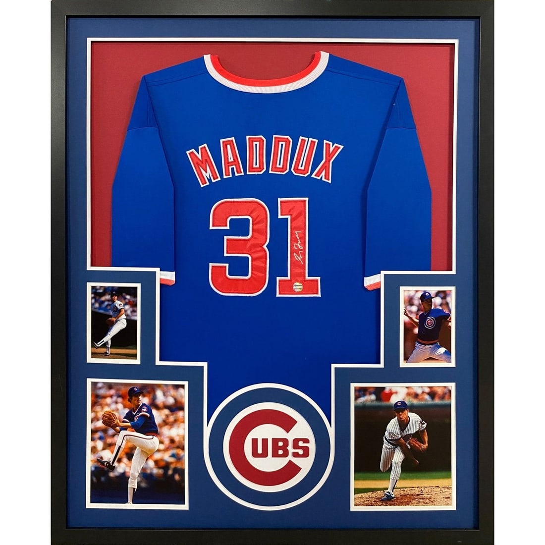 Greg Maddux Autographed Framed Jersey Chicago Cubs JSA COA (1 of 3)