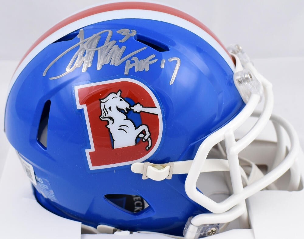 Terrell Davis Signed Denver Broncos Mini Helmet with Beckett Authentication (1 of 3)