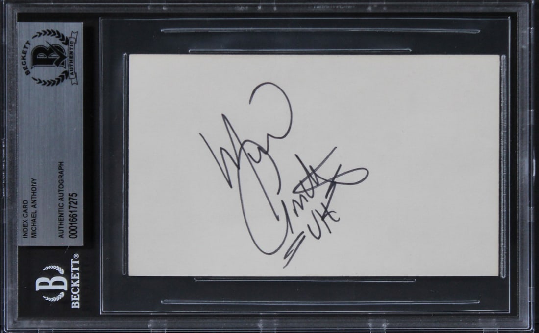 Michael Anthony Signed Van Halen 3x5 Index Card Beckett Authenticated (1 of 2)