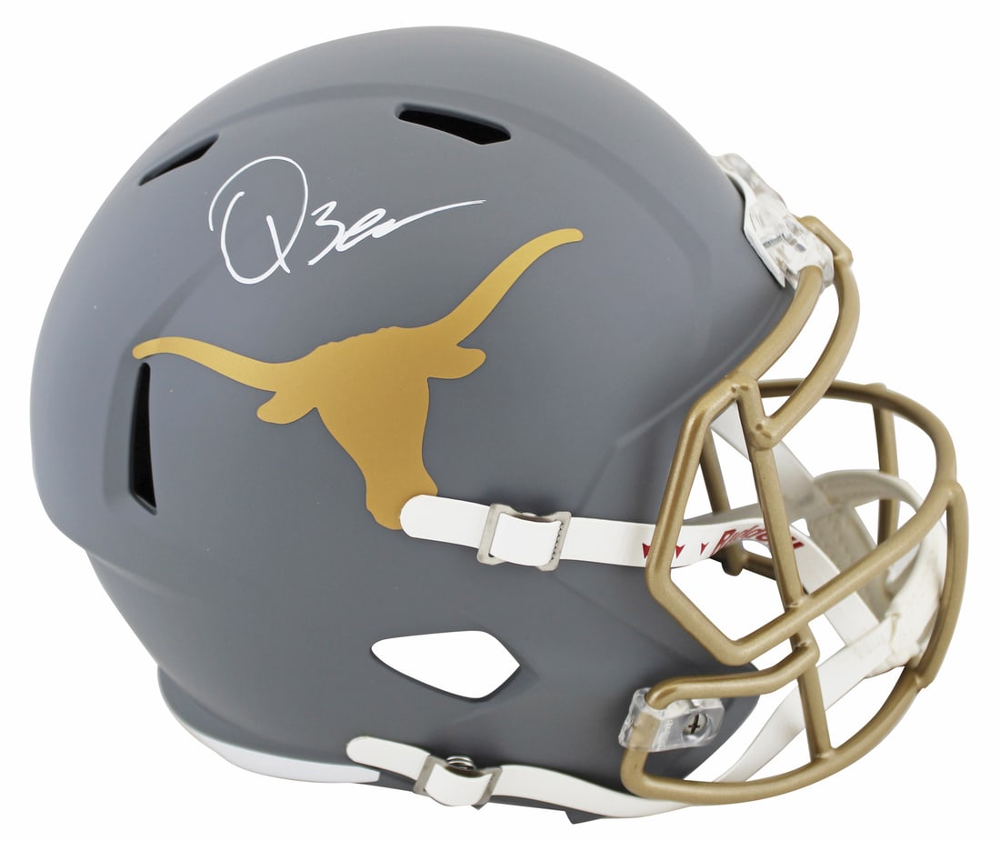 Quinn Ewers Autographed Texas Longhorns Full Size Helmet BAS Witnessed (1 of 3)