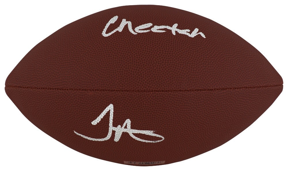 Tyreek Hill Signed Wilson NFL Football with Cheetah Inscription - COA: Tyreek Hill Signed Wilson NFL Football with Cheetah Inscription - COA This is a Tyreek Hill signed Wilson Super Grip full-size NFL football featuring the inscription 'Cheetah'. A remarkable collectibl