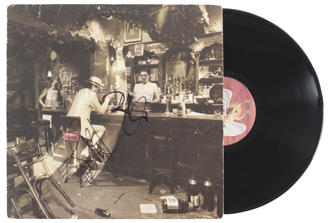 Led Zeppelin Signed Vinyl Album Cover by Plant & Jones JSA Certified (1 of 10)