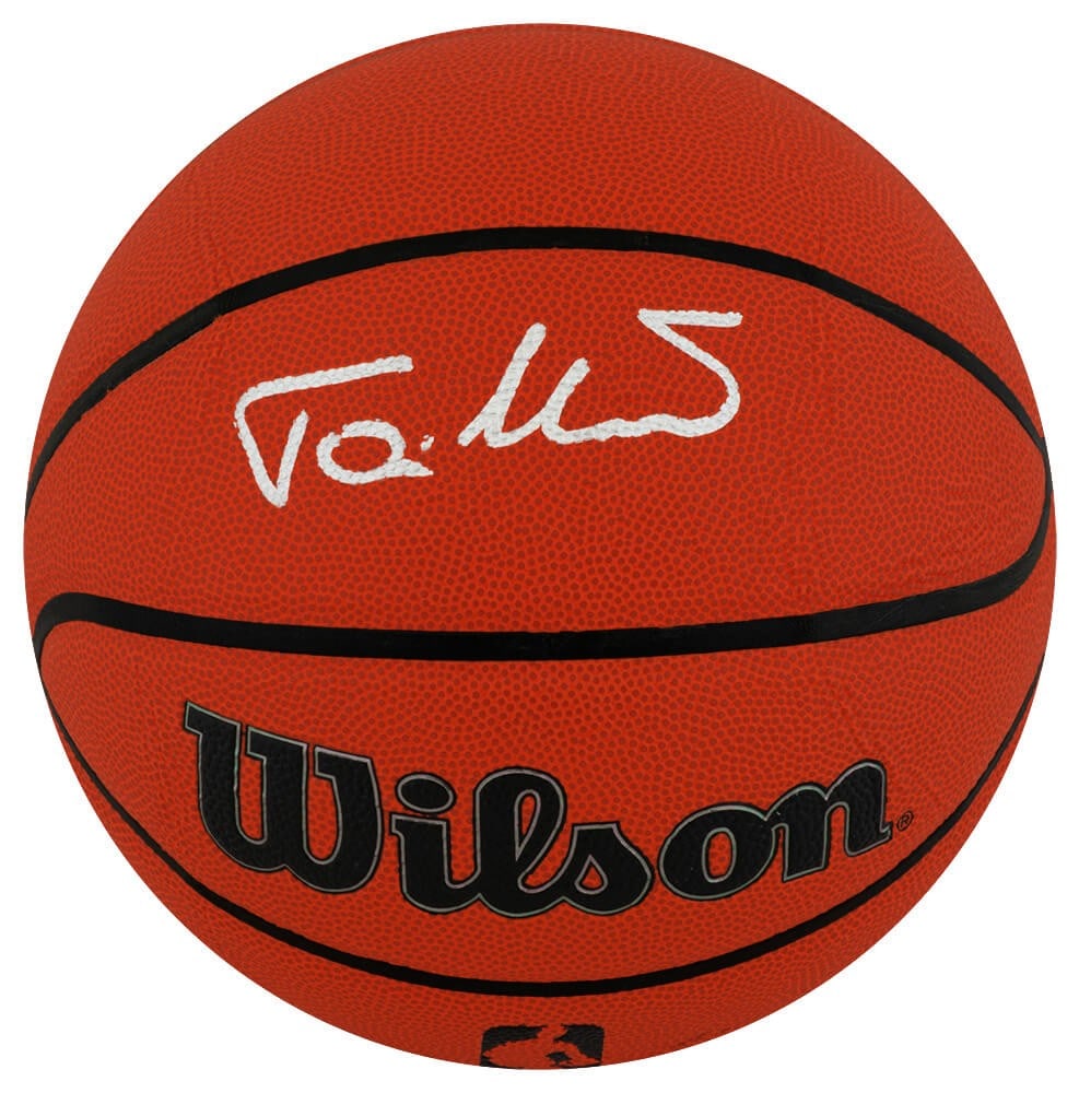 Wilson NBA Basketball Autographed by Toni Kukoc with COA and HOF 21 Inscription: Wilson NBA Basketball Autographed by Toni Kukoc with COA and HOF 21 Inscription This Wilson Indoor/Outdoor NBA basketball is signed by Toni Kukoc and features a 'HOF 21' inscription. The item includes