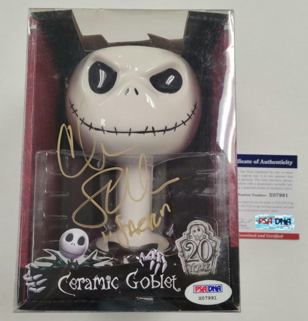 Jack Skellington Ceramic Goblet Signed by Chris Sarandon with PSA DNA COA (1 of 4)