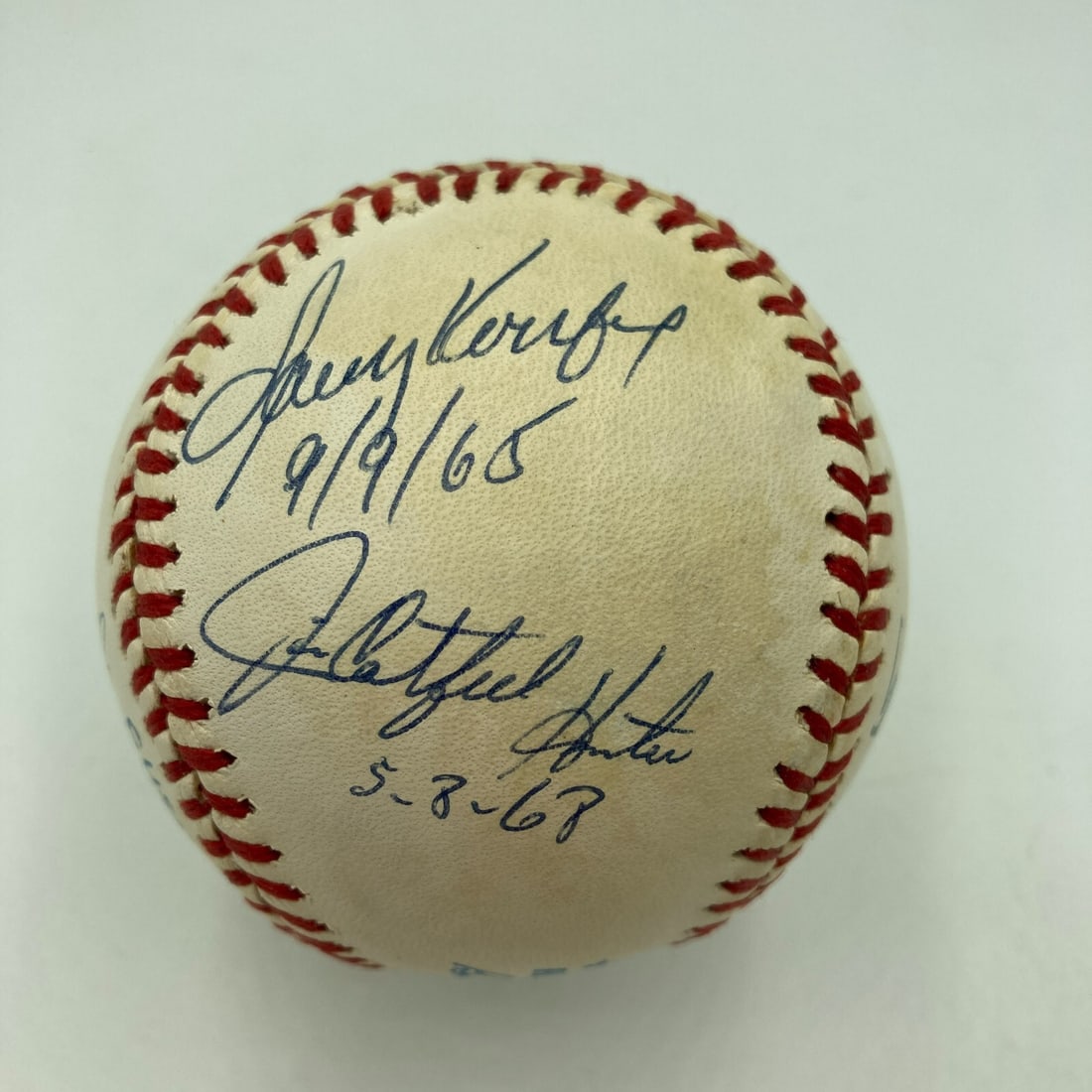 Sandy Koufax Perfect Game Signed Baseball with 7 Pitcher Inscriptions Beckett COA (1 of 9)
