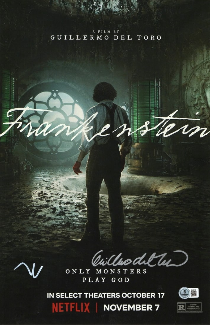 11x17 Frankenstein Promotional Photograph Signed by Guillermo del Toro Beckett Authenticated (1 of 2)