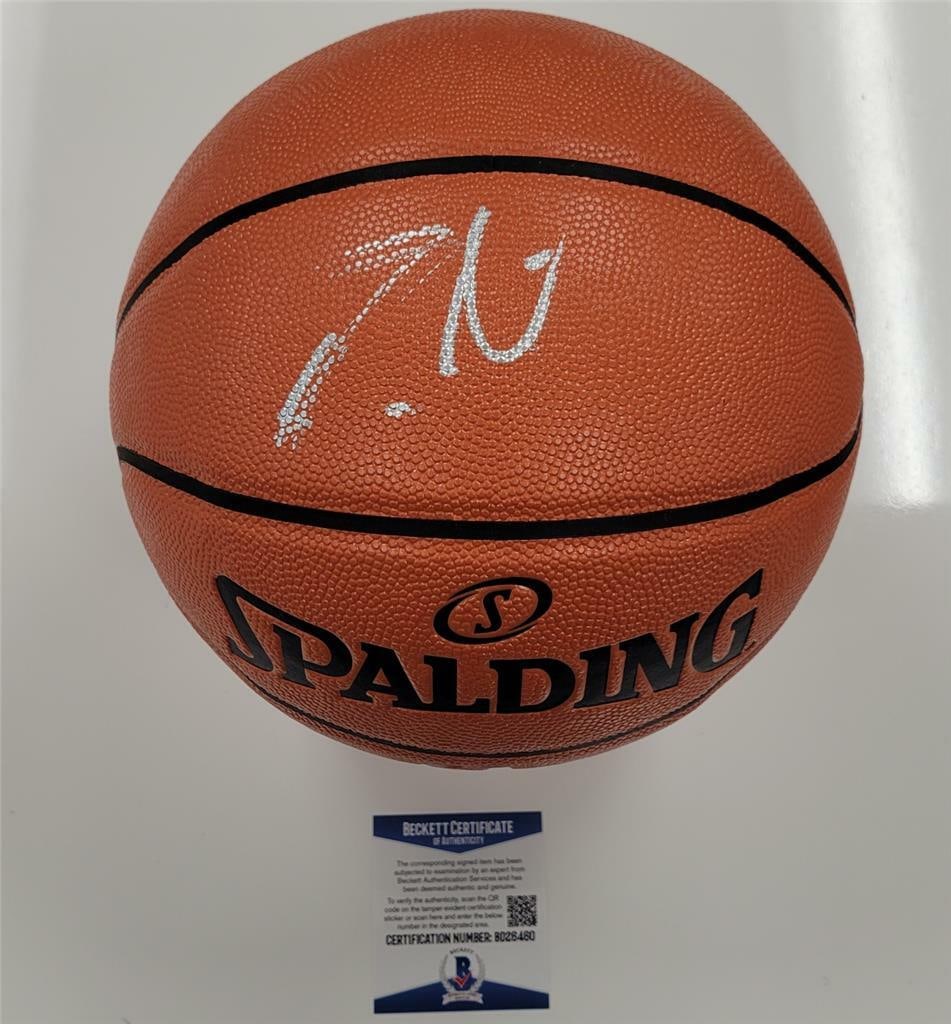 Damian Lillard Signed Replica Spalding Game Ball with BAS COA (1 of 2)