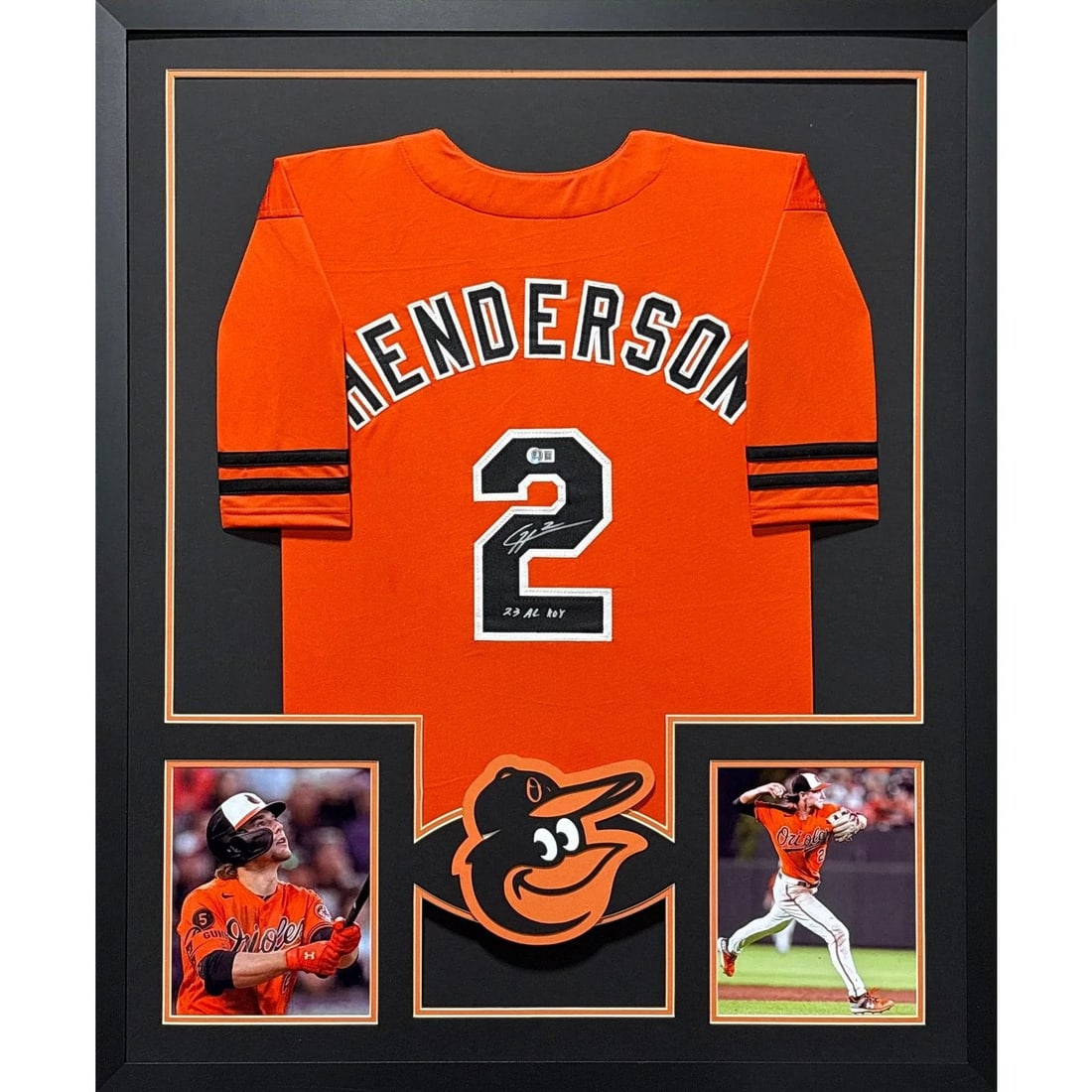 Gunnar Henderson Signed Baltimore Orioles Jersey Framed JSA Authenticated (1 of 2)