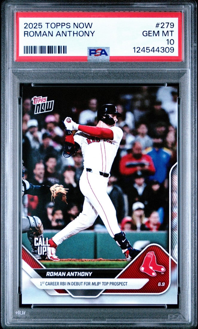 2025 Topps Now Roman Anthony #279 PSA 10 Rookie Card MLB Red Sox (1 of 2)