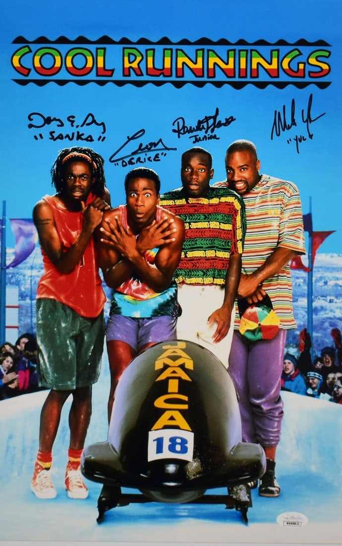 Cool Runnings Cast Signed 18x12 Photo with Beckett Authentication: Cool Runnings Cast Signed 18x12 Photo with Beckett Authentication This 18x12 inch photograph features authentic signatures from Rawle D. Lewis, Doug E. Doug, Leon, and Malik Yoba, cast members of the