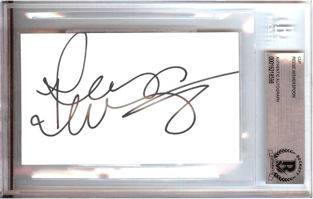 Reese Witherspoon Autographed Index Card Legally Blonde Beckett Authenticated (1 of 1)