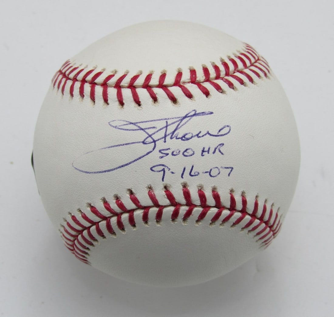 Jim Thome HOF Inscribed OML Baseball Cleveland Indians PSA/DNA Authenticated (1 of 2)