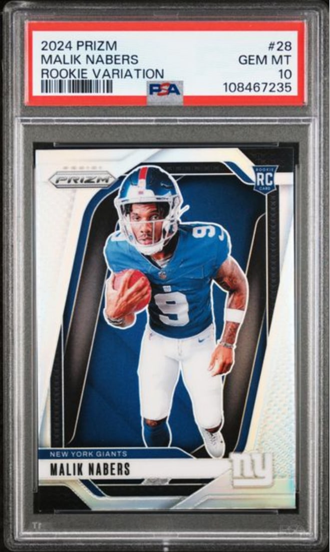 2024 Panini Prizm Malik Nabers #8 Rookie Card PSA 10 NFL (1 of 2)