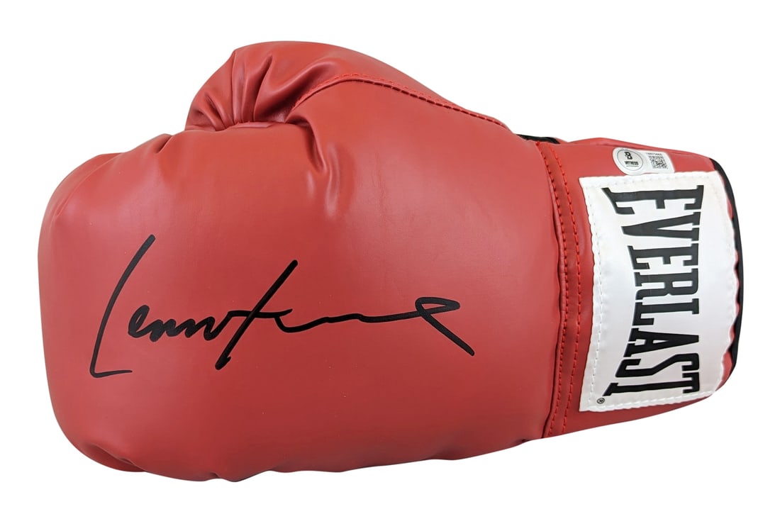 Lennox Lewis Signed Red Everlast Boxing Glove BAS Authenticated (1 of 2)