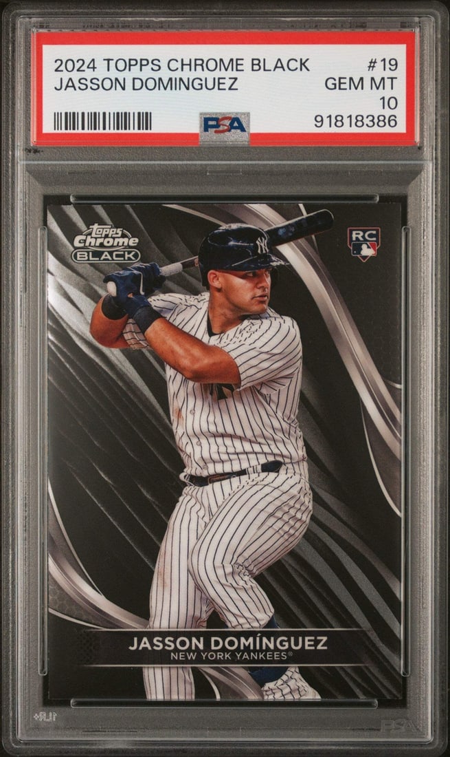 2024 Topps Chrome Black Jasson Dominguez Rookie Card PSA 10 (1 of 2)