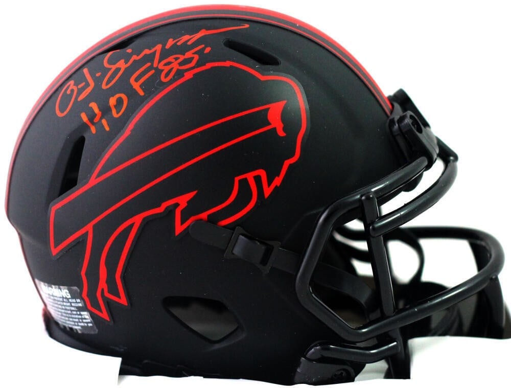 Buffalo Bills Eclipse Mini Helmet Signed by OJ Simpson JSA Authenticated (1 of 2)
