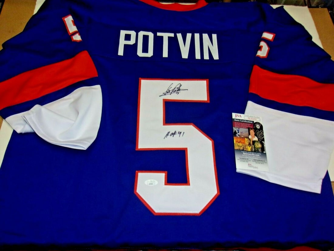 Dennis Potvin New York Islanders Signed Jersey 1991 HOF JSA COA: Dennis Potvin New York Islanders Signed Jersey 1991 HOF JSA COA This original Dennis Potvin jersey commemorates his legacy with the New York Islanders, celebrating his induction into the Hall of Fame 