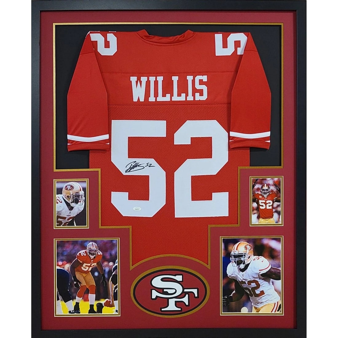 Patrick Willis Signed Framed Jersey San Francisco 49ers JSA Authenticated: Patrick Willis Signed Framed Jersey San Francisco 49ers JSA Authenticated Elevate your sports memorabilia collection with this autographed Patrick Willis framed jersey. This iconic San Francisco 49ers
