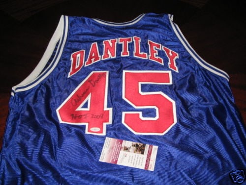 Autographed Adrian Dantley Detroit Pistons Hall of Fame 2008 Basketball Jersey: Autographed Adrian Dantley Detroit Pistons Hall of Fame 2008 Basketball Jersey This is a pre-owned Detroit Pistons basketball jersey signed by Adrian Dantley. The item is an original jersey and includ