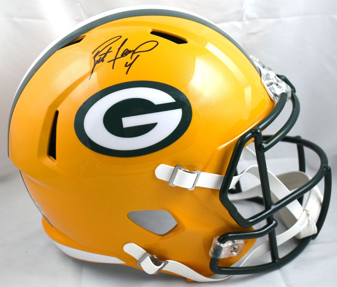 Brett Favre Autographed Green Bay Packers Full Size Speed Helmet Beckett Hologram (1 of 5)