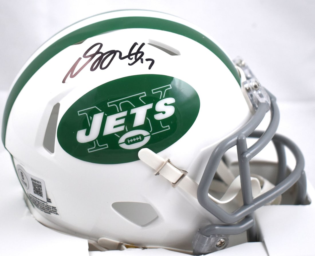 Davante Adams Signed New York Jets Mini Helmet Beckett Authenticated (1 of 3)