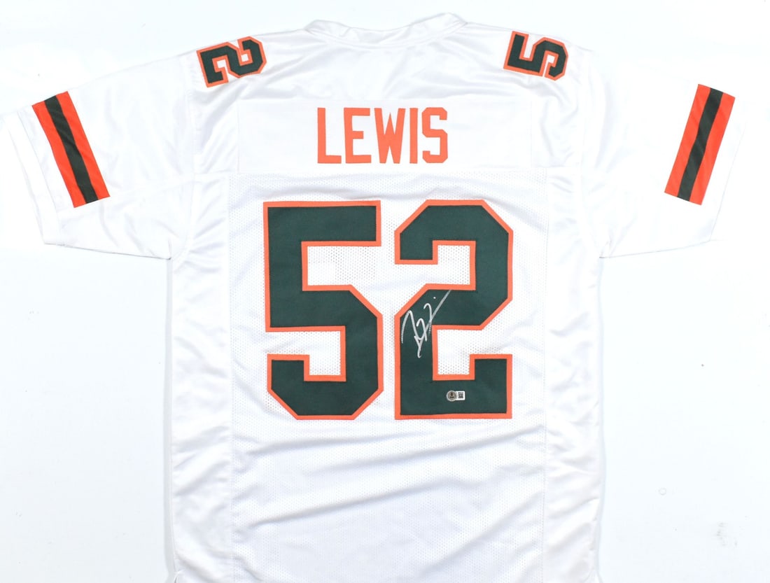 Ray Lewis Signed Miami Hurricanes Jersey with Beckett Hologram (1 of 3)
