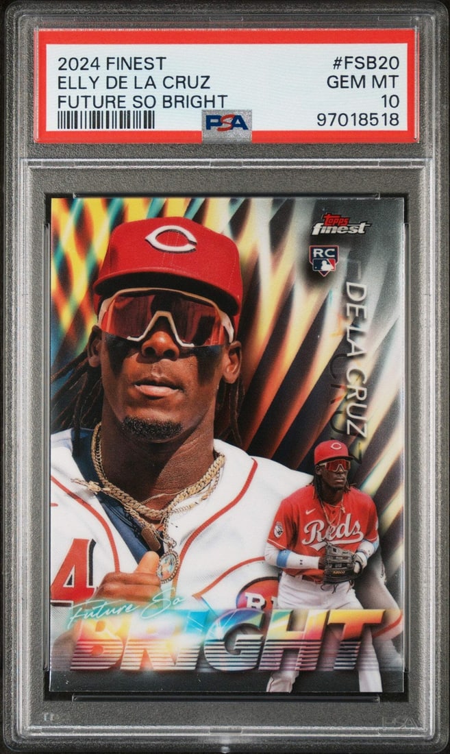 2024 Topps Finest Elly De La Cruz #FSB20 PSA 10 Graded Baseball Card (1 of 2)