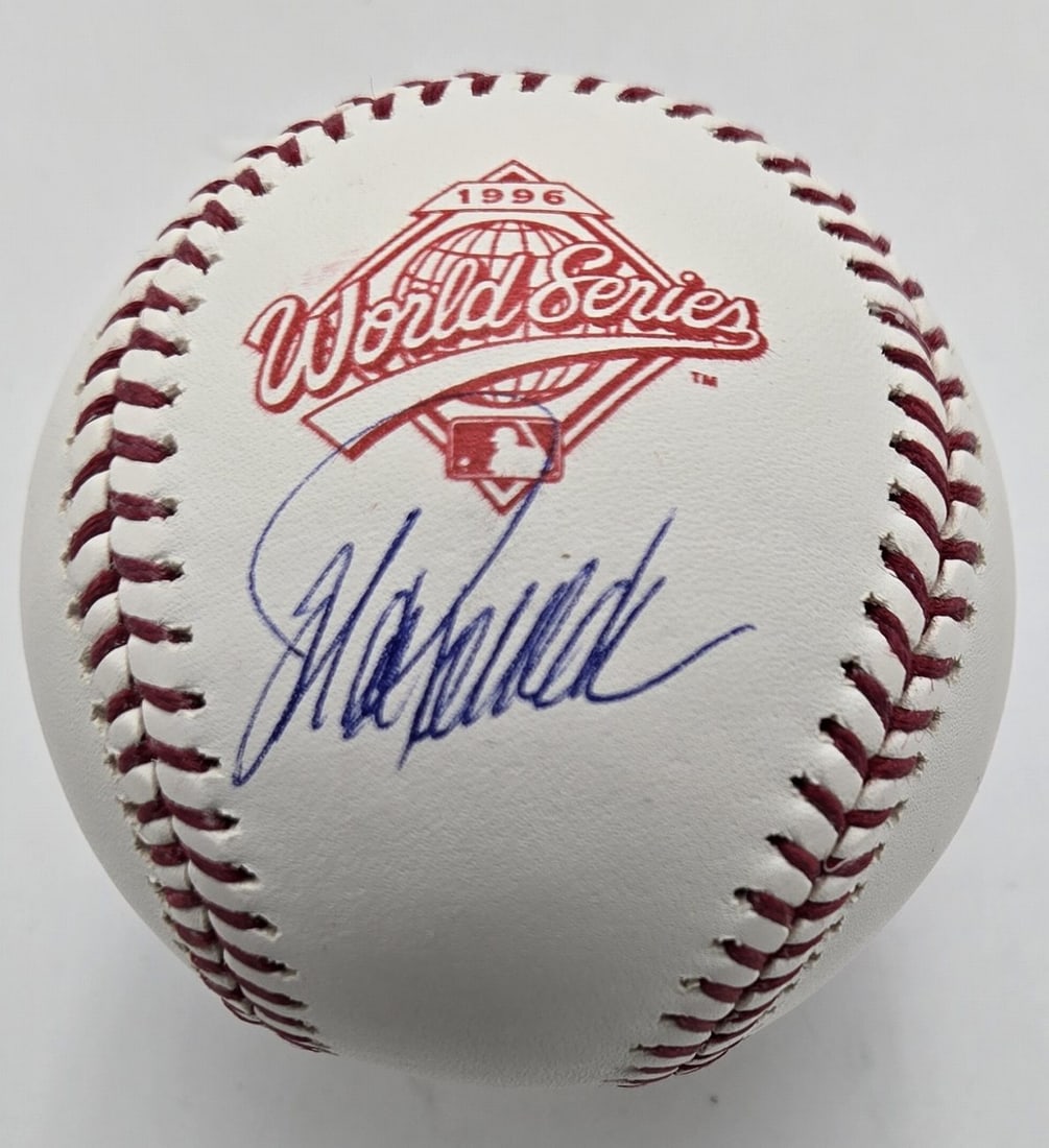 Jorge Posada Autographed 1996 World Series Baseball NY Yankees Beckett Certified (1 of 3)
