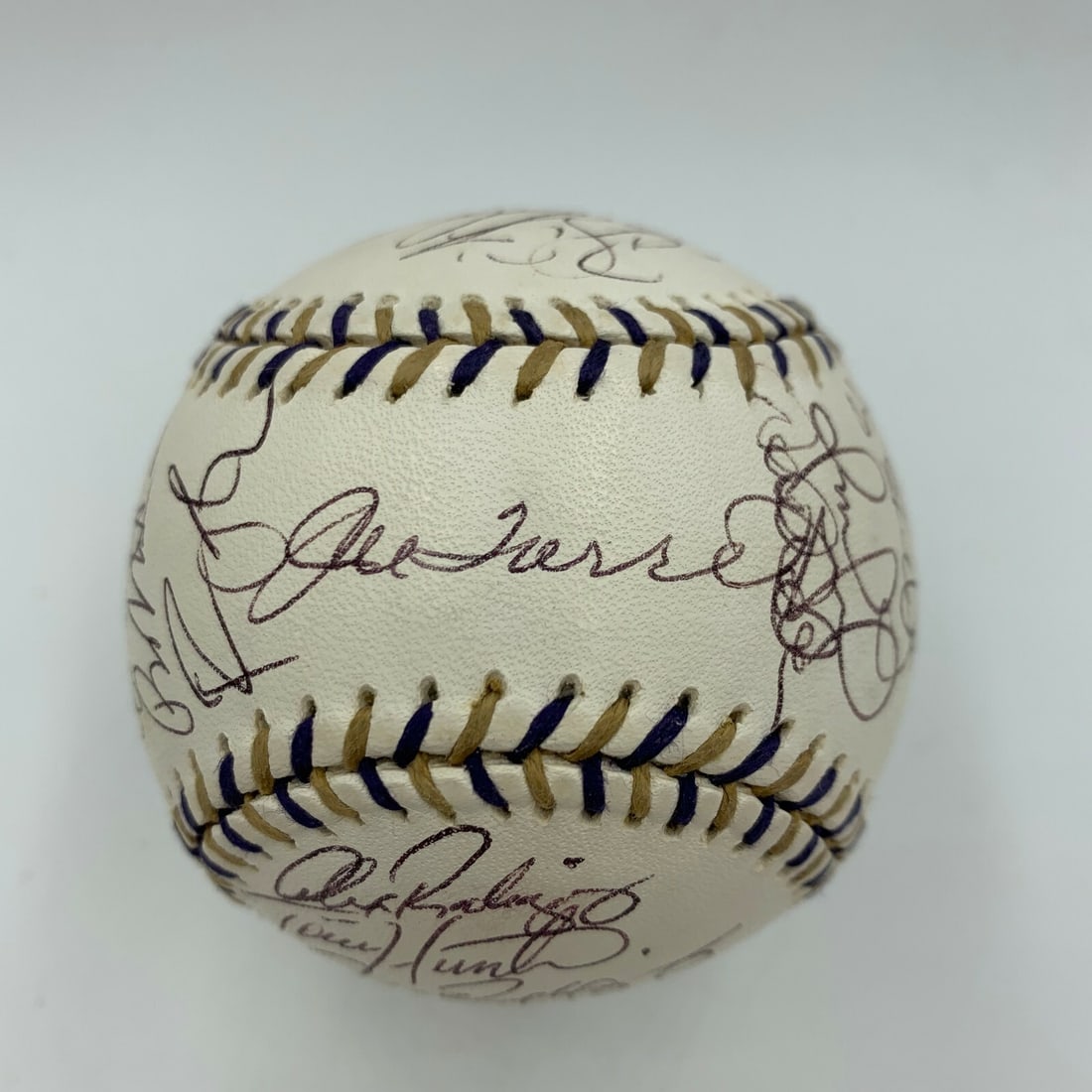 2002 All Star Game Yankees Signed Baseball Jeter Rivera 31 Signatures JSA COA (1 of 12)