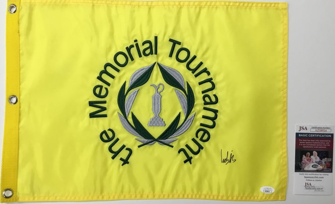 Ludvig Aberg Signed Flag The Memorial Tournament JSA Authenticated (1 of 4)