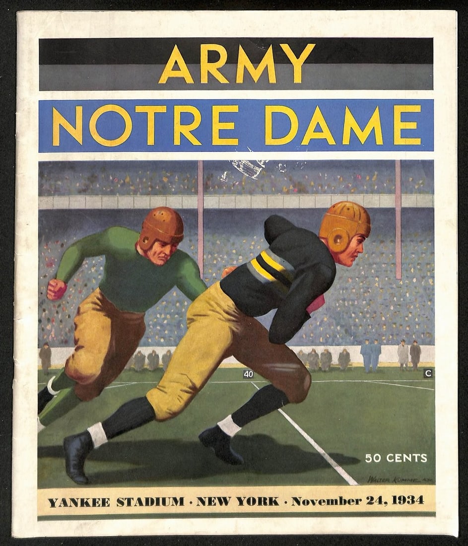 1934 Army vs Notre Dame Original Vintage Football Game Program (1 of 5)