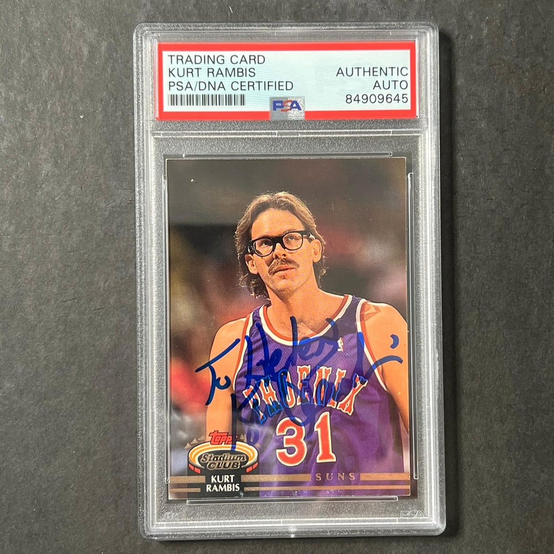 1991-92 Topps Stadium Club #125 Kurt Rambis Signed Auto PSA Authenticated: 1991-92 Topps Stadium Club #125 Kurt Rambis Signed Auto PSA Authenticated This listing features a 1991-92 Topps Stadium Club #125 card signed by Kurt Rambis. The autograph has been authenticated by PS