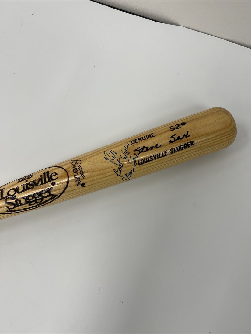 Steve Sax Signed Louisville Slugger Baseball Bat with JSA COA (1 of 6)