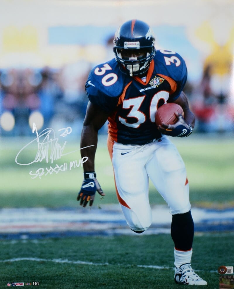 Terrell Davis Signed 16x20 Broncos Photo with SB MVP Beckett Authenticated (1 of 11)