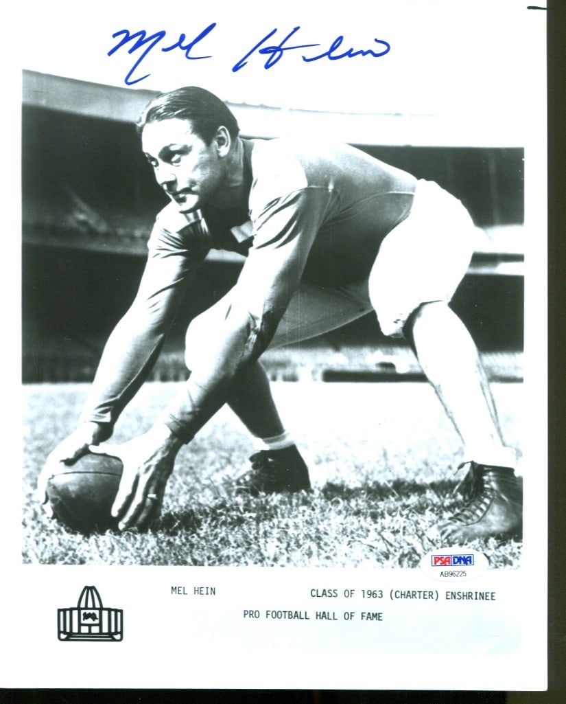 Mel Hein Autographed 8x10 Photo Giants PSA/DNA Authentic (1 of 1)