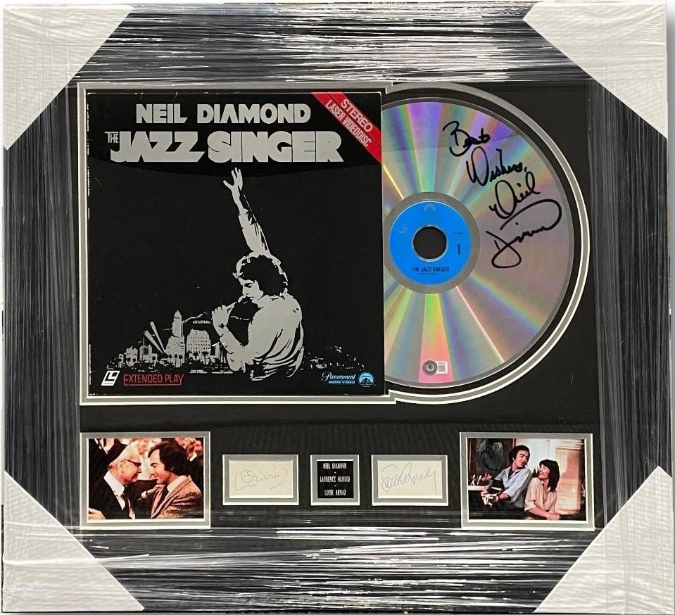 The Jazz Singer Signed Album Neil Diamond Laurence Olivier Lucie Arnaz Beckett Authenticated Framed (1 of 6)