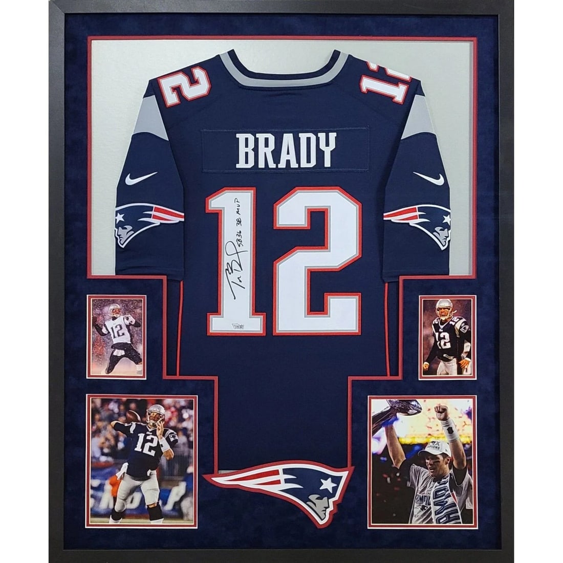 Framed New England Patriots Tom Brady Autographed Jersey with Fanatics Authentication (1 of 3)