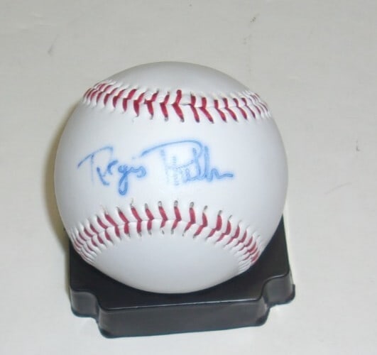 Regis Philbin Signed Baseball with COA Authentic Original: Regis Philbin Signed Baseball with COA Authentic Original This is an authentic signed baseball featuring the autograph of Regis Philbin, a celebrated television celebrity and actor. The baseball is of