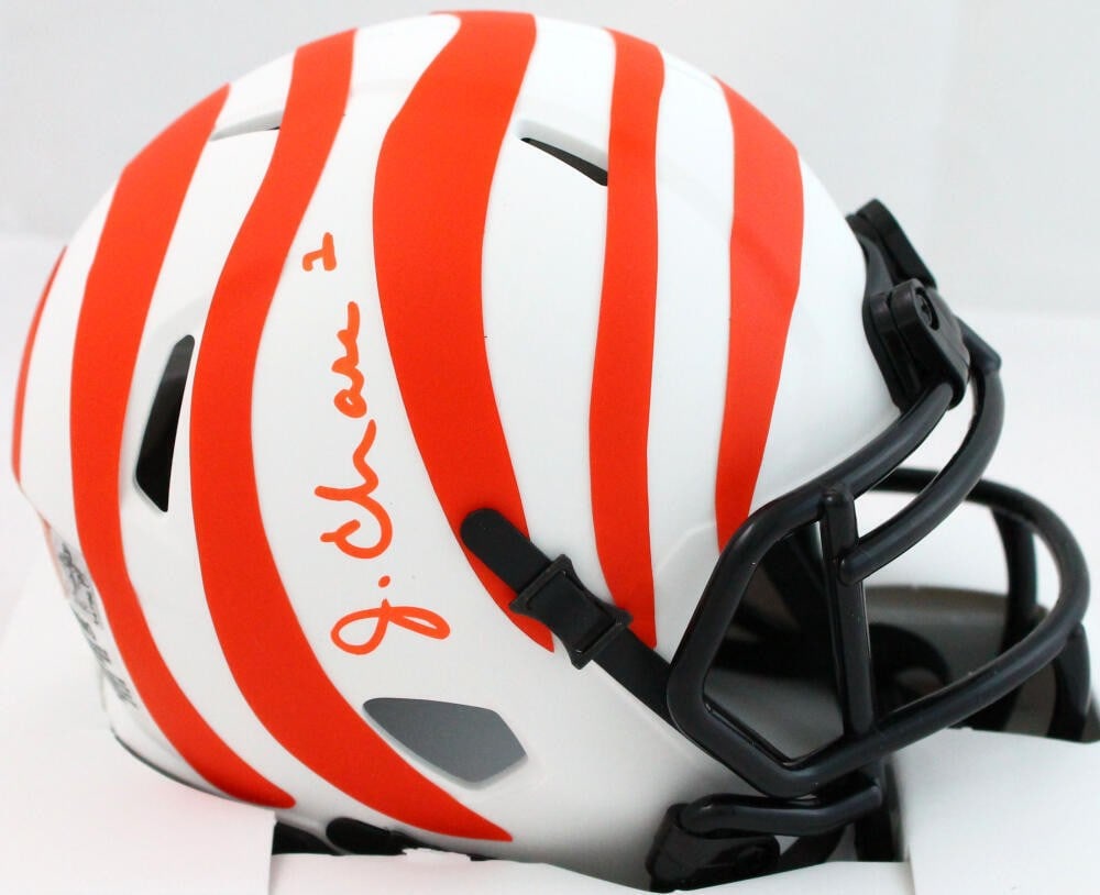 Ja'Marr Chase Signed Cincinnati Bengals Lunar Mini Helmet Beckett Authenticated (1 of 3)