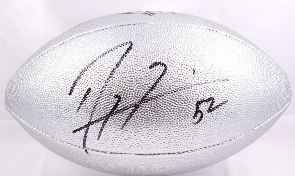 Ray Lewis Signed Ravens Duke Football Beckett Authenticated: Ray Lewis Signed Ravens Duke Football Beckett Authenticated This is an original Duke Platinum replica football, beautifully autographed by NFL legend Ray Lewis. A cherished item for any Baltimore Rave