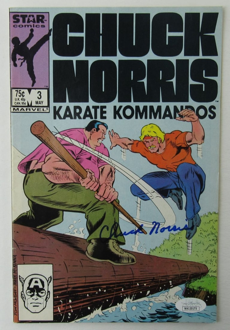 Chuck Norris Signed Karate Kommandos Comic 1987 JSA Authenticated (1 of 3)